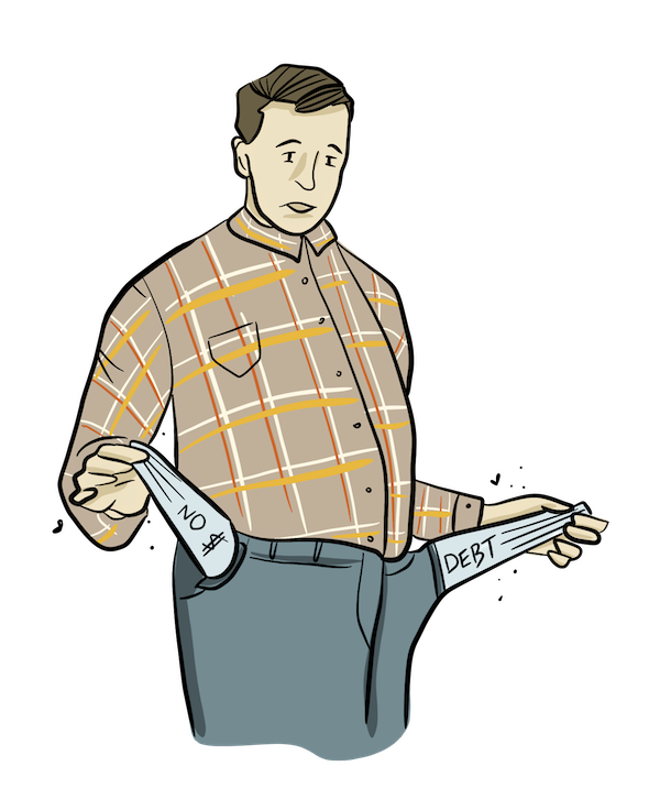 The Drought A man is showing his empty pockets, as a representation of many people at that time that didn't have any money, and had a lot of debt.