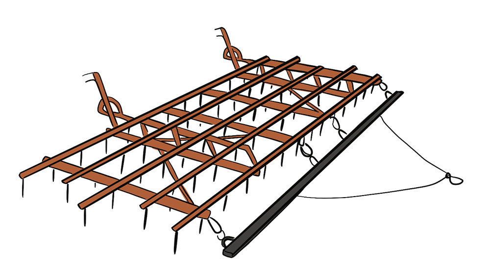 An illustrated harrow is shown.