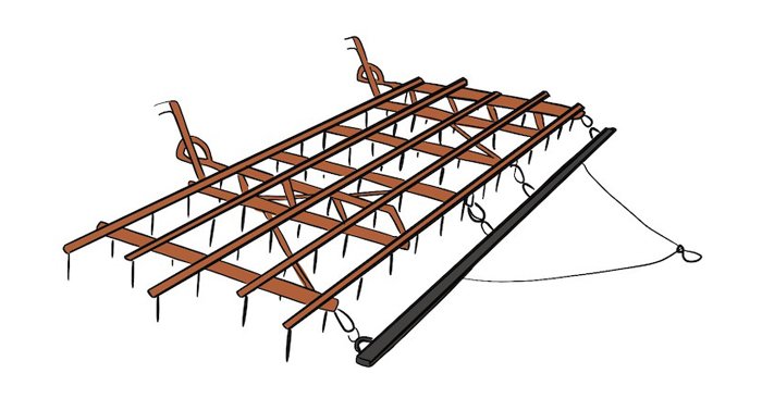 An illustrated harrow is shown.