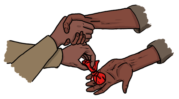 A female elk, known as a cow, stands in a green pasture.