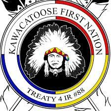 An image of the Kawacatoose First Nation logo is shown with a First Nations person who is wearing a feather headdress.