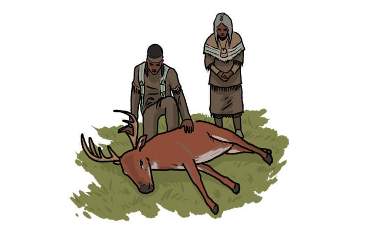 Gratitude was given to the Creator when an animal gave their life so the people could eat.