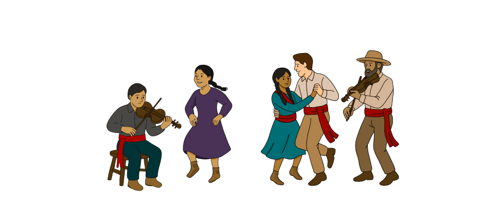 A piece of art by Leah Marie Dorion made with mosaics shows two Indigenous women facing each other with their hair blowing out behind them. There is a sun with butterflies in the centre, and snakes underneath the ground.